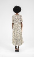 SIXDO Floral Woven Midi Dress